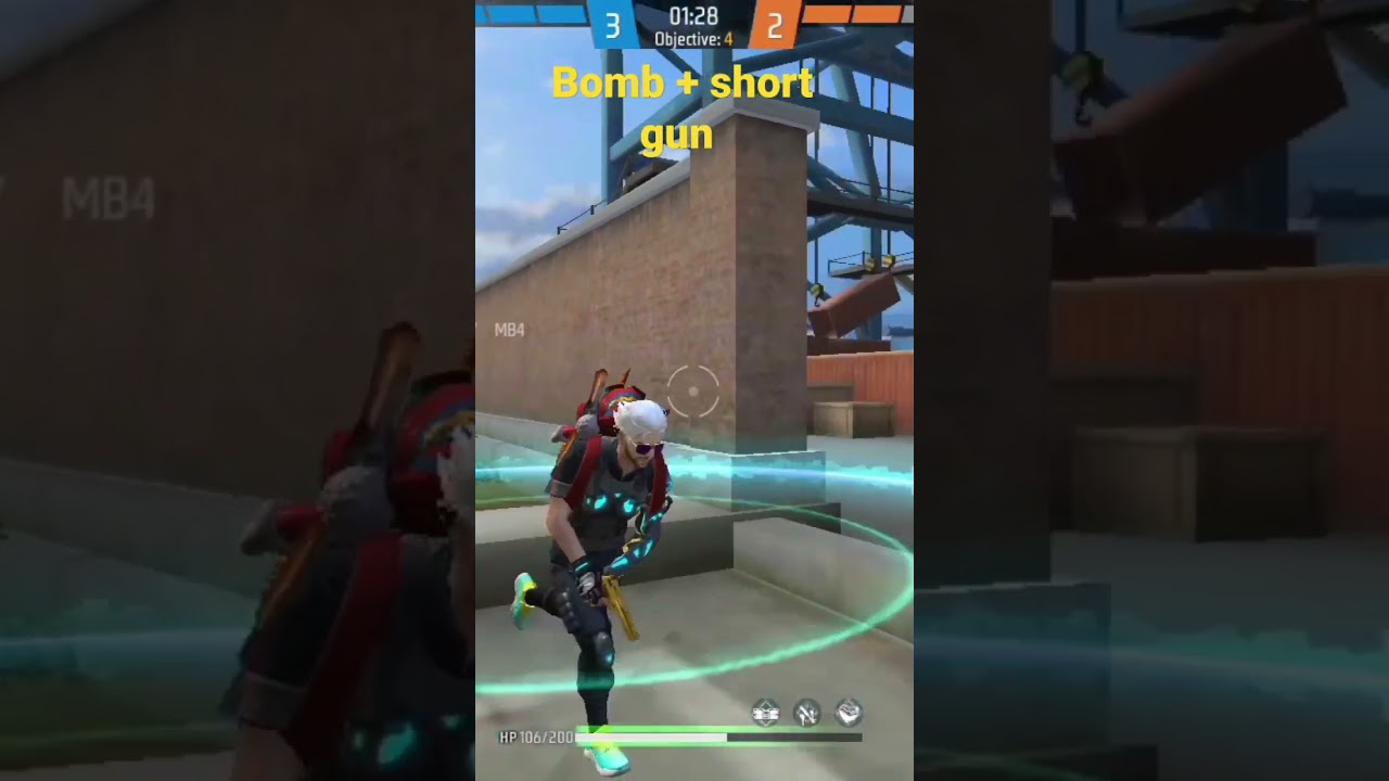 bomb + short gun gerena free fire max gameplay 