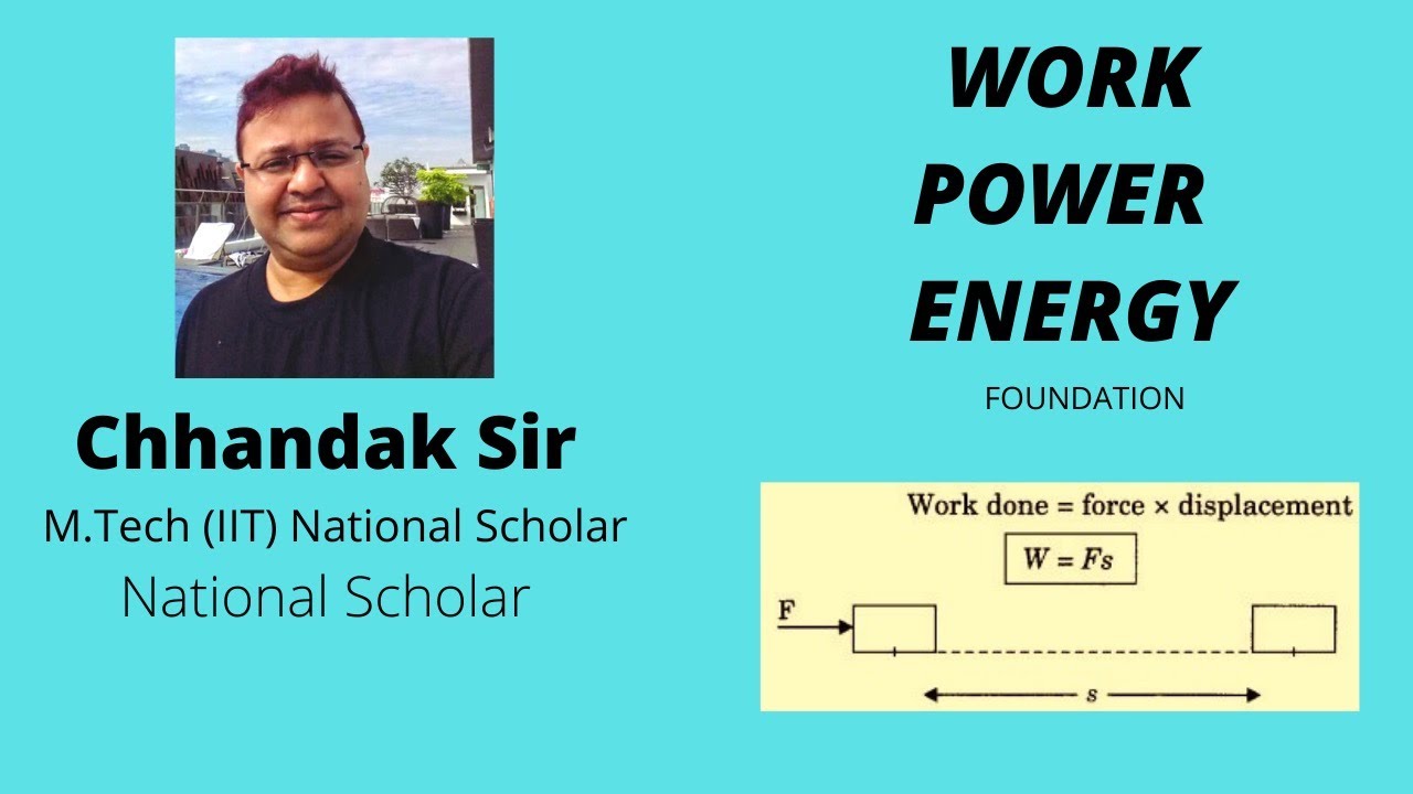 Work Power & Energy Foundation IIT JEE Physics Classes Class 9