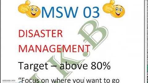 IGNOU MSW 03|MSW 03 ASSIGNMENT SOLUTION 2020 | MSW 03 | DISASTER MANAGEMENT ASSIGNMENT SOLVED 2020