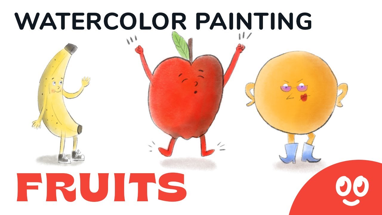 How to Paint With Watercolor | Cute Fruit Characters | Easy Mini Mixed Media Tutorial