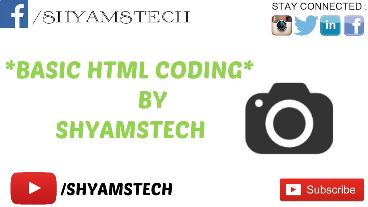 HTML CODING | BASIC | SHYAMSTECH