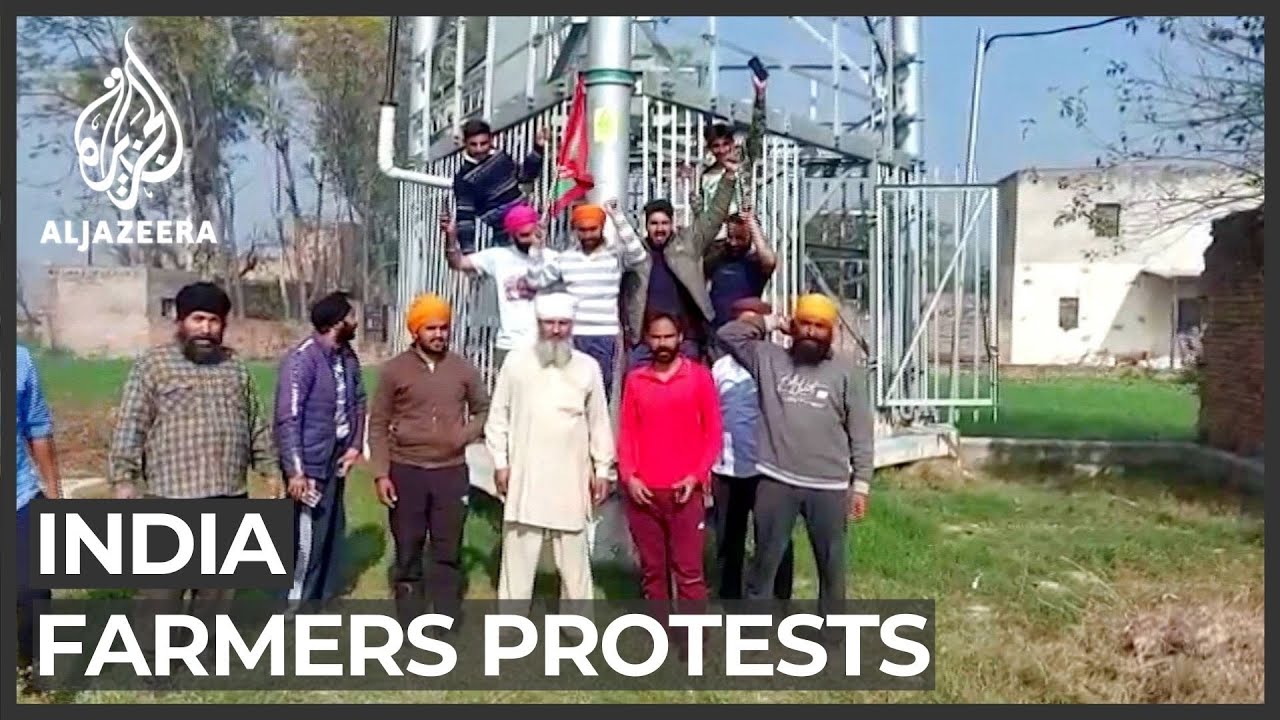India's protesting farmers target telecom towers, petrol stations