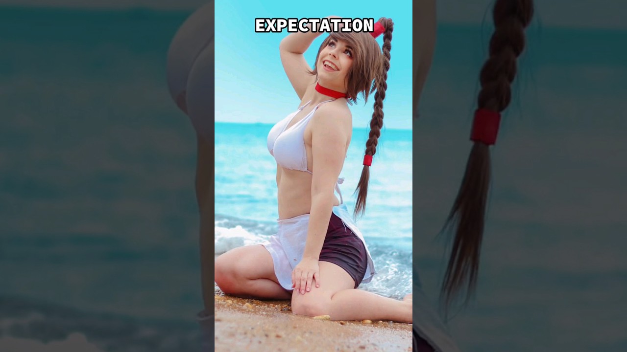 EXPECTATION VS REALITY 🔥Tylee cosplay at the beach avatar the last airbender funny #cosplay #avatar