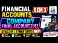 Company Final account| Balance Sheet |Sybcom sem3 nep||Financial account| SyBaf sem3|Ark sir