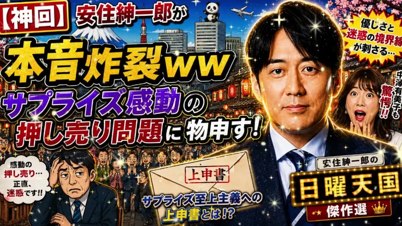 🤣【神回】安住紳一郎が本音炸裂ｗｗ “サプライズ感動の押し売り問題”に物申す…優しさと迷惑の境界線トークが刺さりすぎる｜日曜天国 傑作選