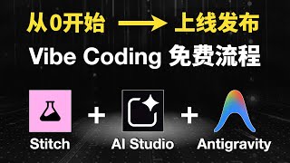 APP 从 0 → 上线发布！免费 Vibe Coding 流程：Stitch   AI Studio   Antigravity！