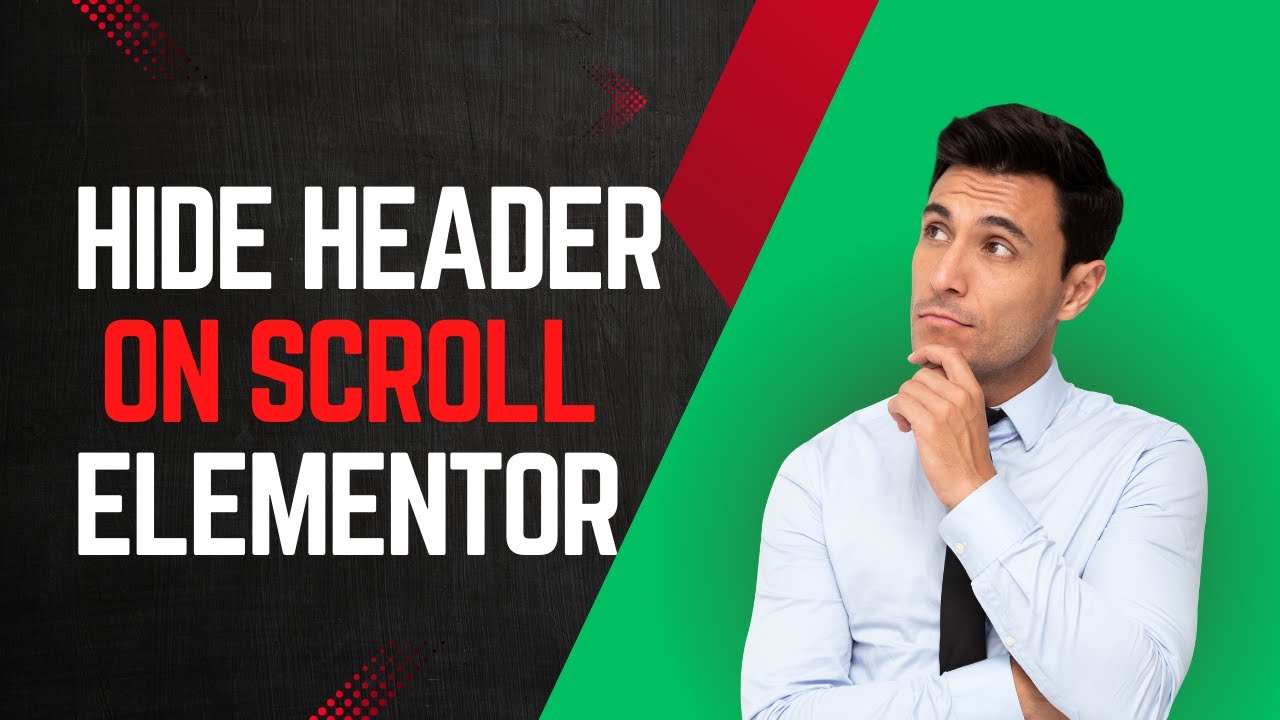 Elementor Tutorial: Hide Header on Scroll Down for Free | Create a ...
