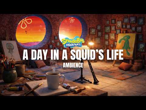 A Day in the Life of a Squid | SpongeBob Ambience | CozySounds & Relax Music for Study Relax & Sleep