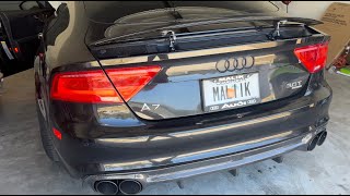 2012 Audi A7 ( Muffler Delete Cold Start )