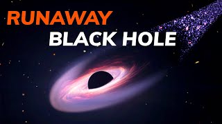 Runaway Black Hole Creating A Trail of Stars