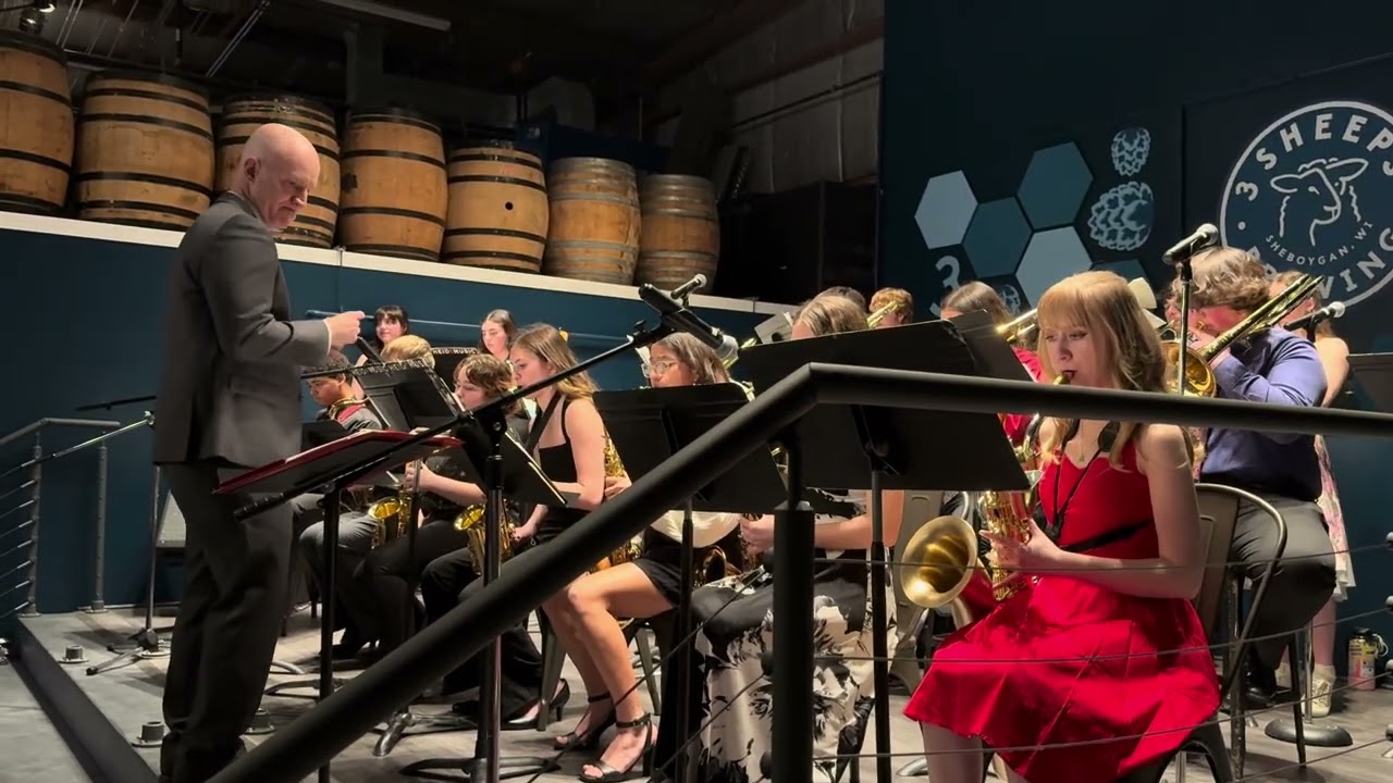 “In the Mood” - Glenn Miller- Spring Swing at 3 Sheeps Brewery - Nozomi on Bass Guitar - April 2025
