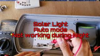 Solar Light Repair. Nonfunctional automatic mode.