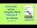 Class 9 Math New Book | Chapter 8 Logic | Exercise 8 Q1 | MCQs | axioms, theorems, conjecture etc.