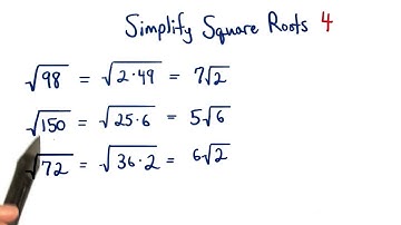 Simplify Square Roots 4 - Visualizing Algebra