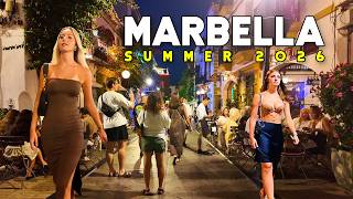 Marbella Spain 🇪🇸 Beautiful Summer 2026 August Latest Update Costa del Sol Walk | Málaga [4K]