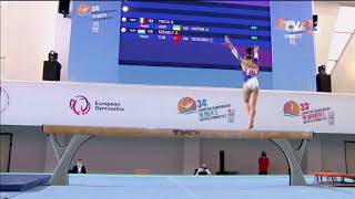 Daniela Tricia ROU Beam 2020 European Championships Team Final