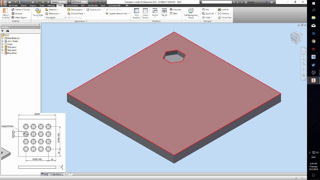 Generate Solid Model Ex 6 - YouTube