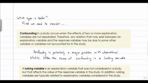 Observational Studies vs Designed Experiments