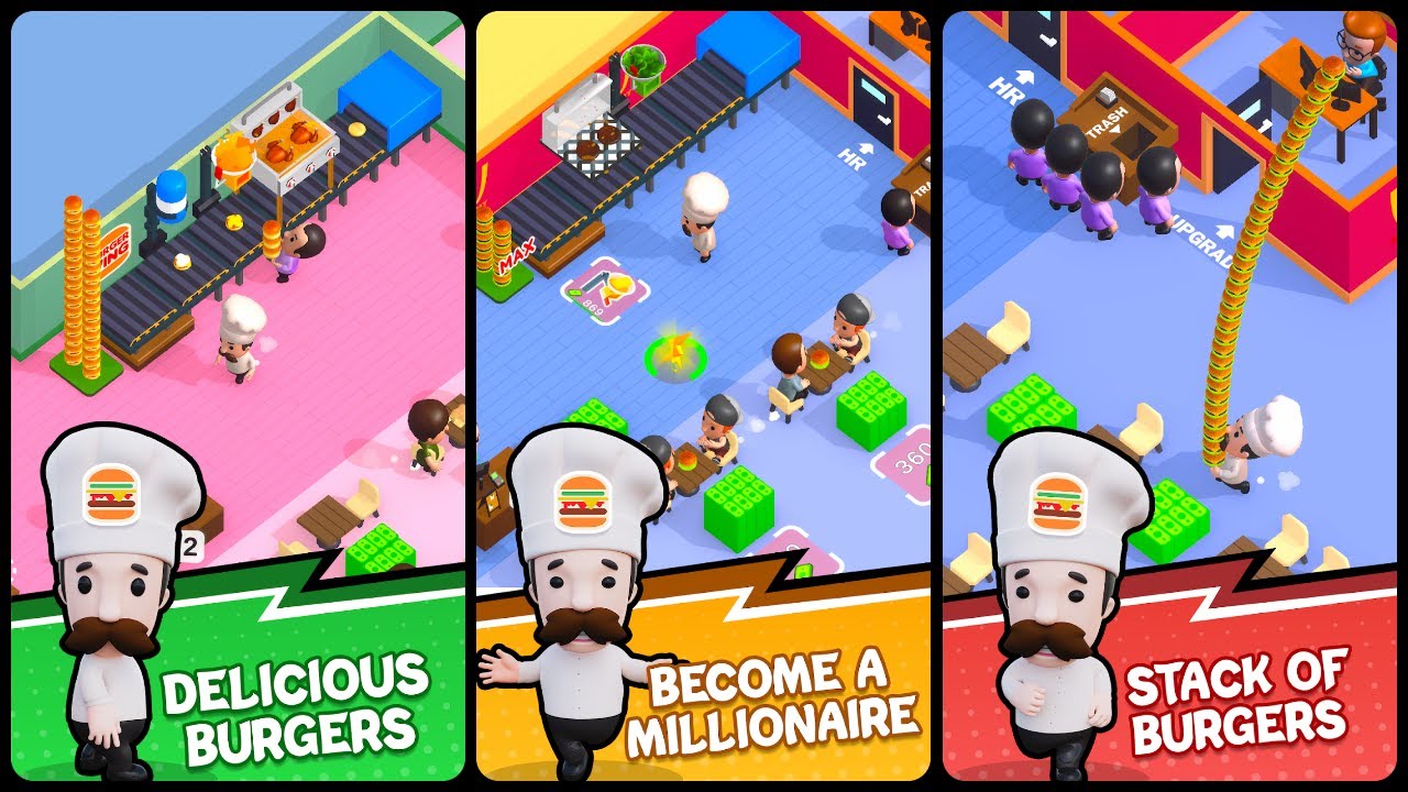 Burger Shop game - My cafe 3d Gameplay Android (Download Game) - YouTube