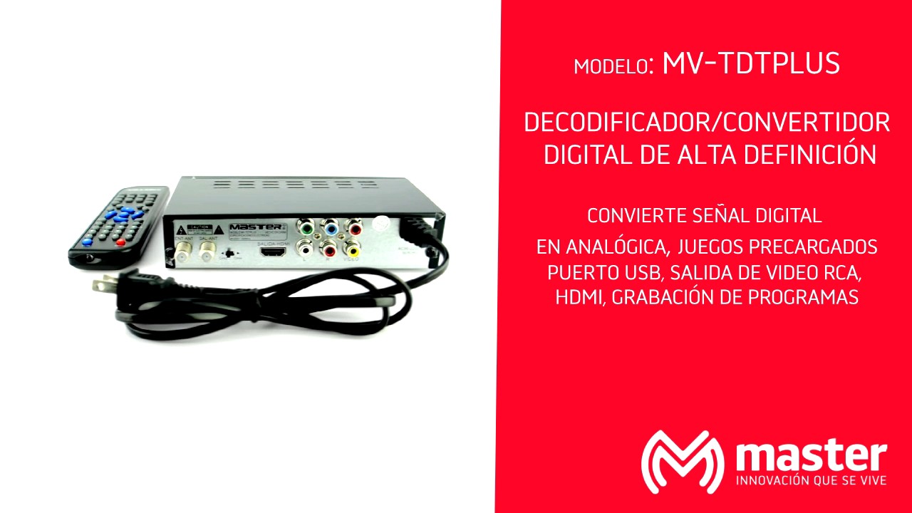 Decodificador Convertidor Master Electronicos Stick Digital Para Tv Análoga  Tdt-Stick