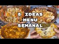 Que Hago De Comer Hoy? 5 IDEAS MENÚ SEMANAL/FABI CEA #menucon #menusemanal #quehagodecomerhoy