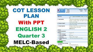 COT LESSON PLAN with PPT  ENGLISH 2 QUARTER 3 MELC-BASED