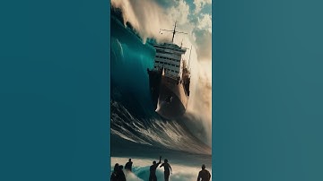 A Cargo Ship Faces a Giant Wave – What Happens Next? #tidalwave #ship #scaryocean