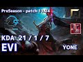 Jpp1dfm evi yone vs aatrox top  patch1124 jp rankedlol