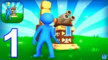 Turret Builder: Loot & Shoot - Gameplay Walkthrough Part 1 Tutorial Stickman Army (iOS,Android)