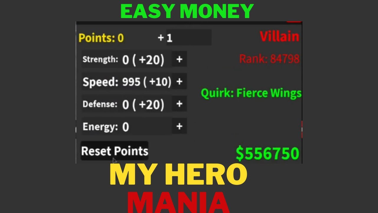 Fastest Way To Get Money In My Hero Mania Roblox Youtube - robux mania fast