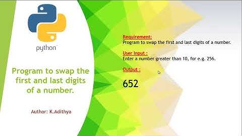 Program to swap first and last digits of a given number.