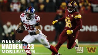 New York Giants: Week 14 at Washington Commanders Madden Mobile 23 Hard Edition! screenshot 3