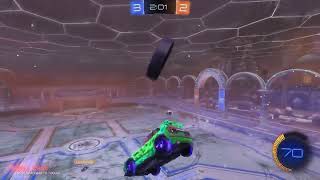Air dribble with puck in rocket league (diamond)