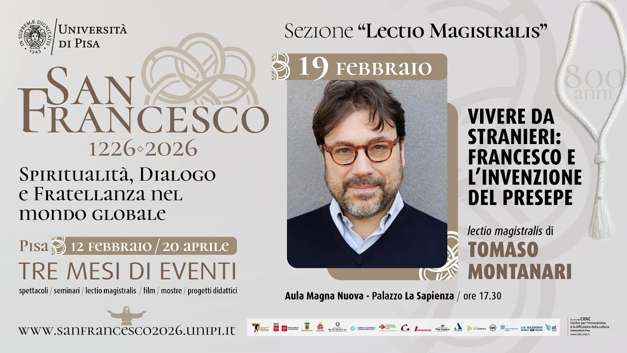 “Vivere da stranieri: Francesco e l’invenzione del presepe”. Lectio magistralis di Tomaso Montanari