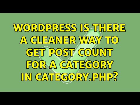 Wordpress: Is there a cleaner way to get post count for a category in category.php?