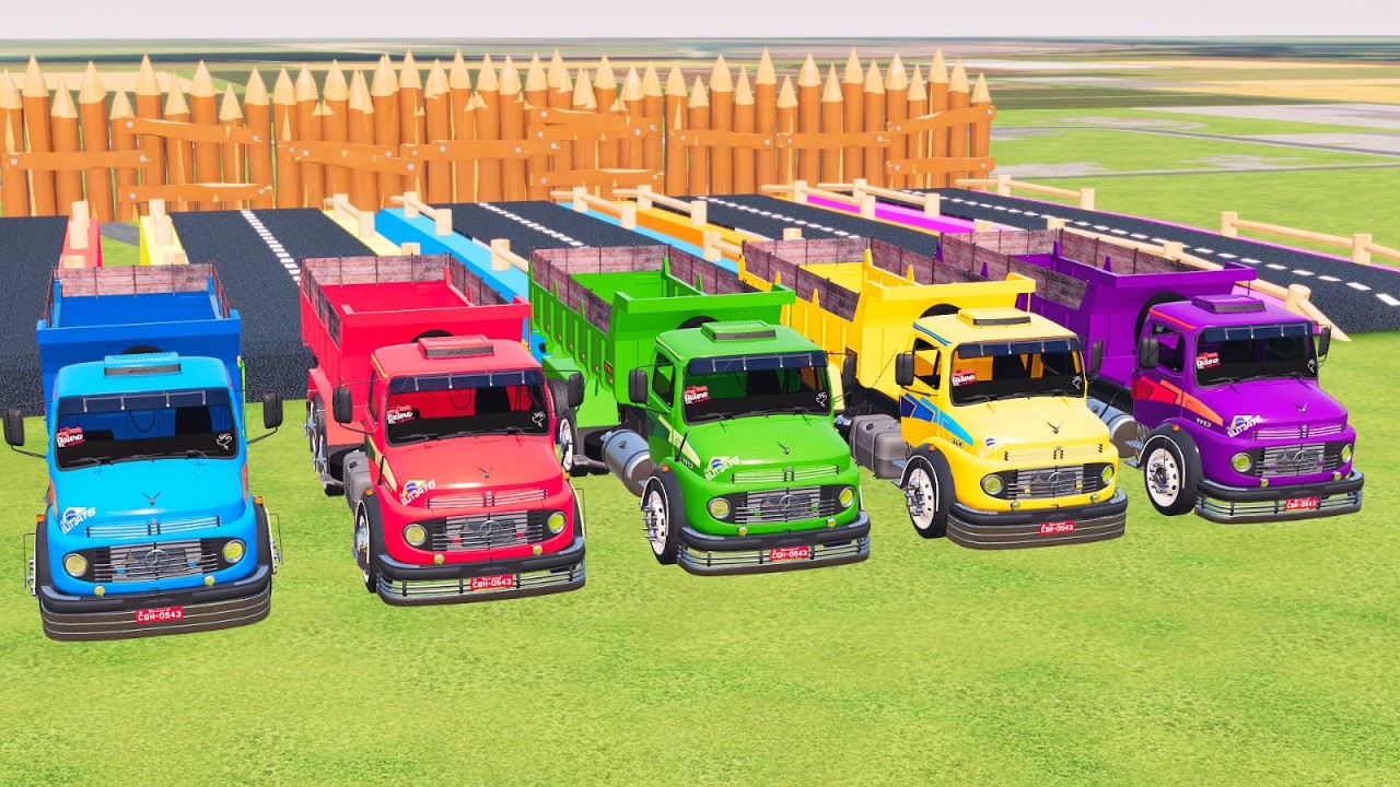 Flatbed McQueen | Transportation with Truck – Police Chase Challenge #24