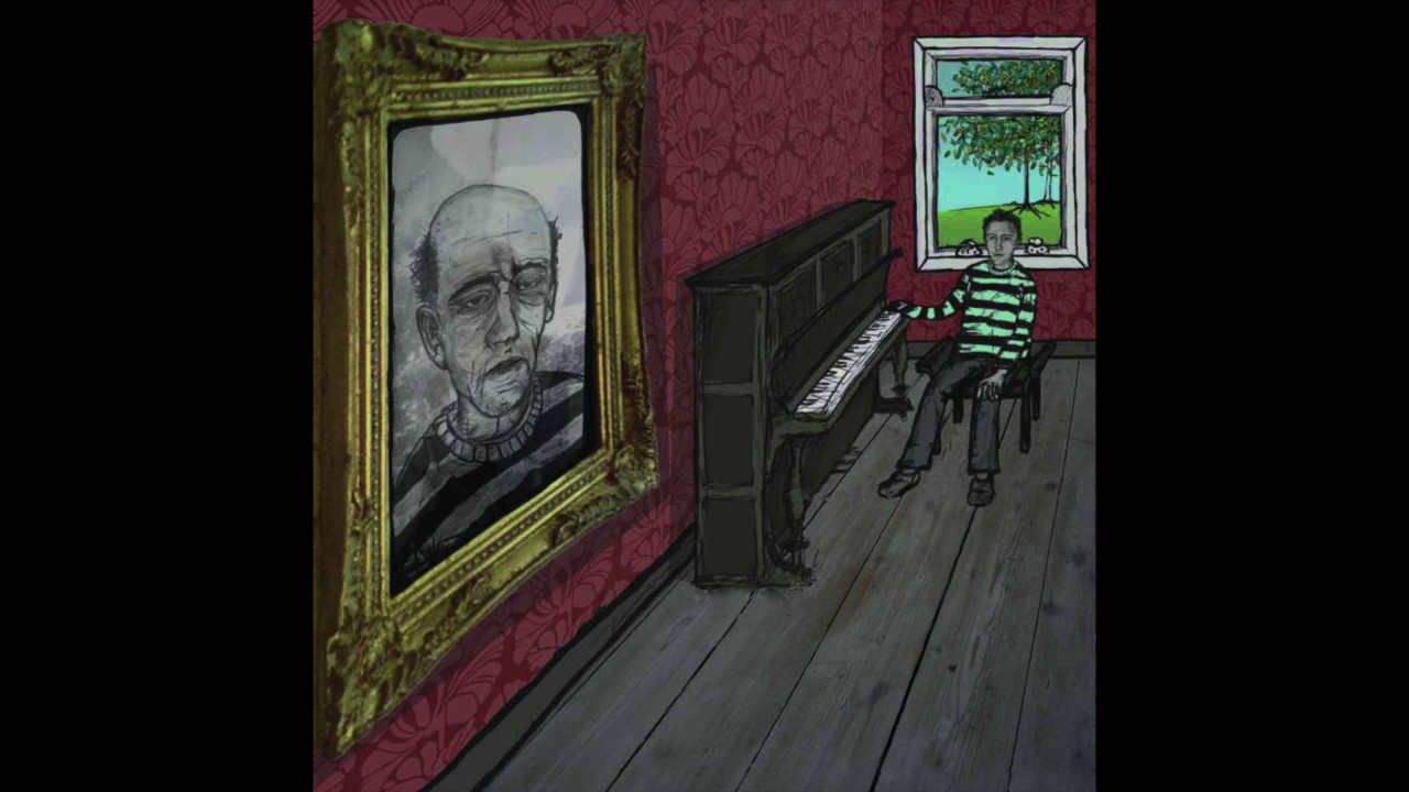 Melancholy inspirational acoustic song looping vocal harmonies (male