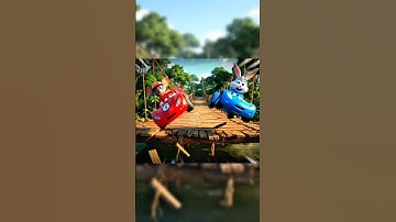 Epic Mouse vs Rabbit Racing in Jungle Adventure with Broken Bridge Part 4 #epicrace