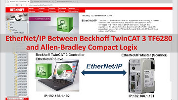 COM14. EtherNet/IP - Beckhoff TwinCAT 3 (TF6280 Adapter) and Allen-Bradley CompactLogix PLC (Master)