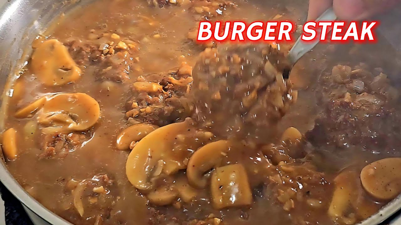Garlic Burger Steak with Mushroom Gravy | Easy & Flavorful Beef Recipe