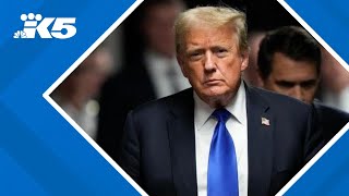 Former president Donald Trump speaks after guilty verdict in hush money trial