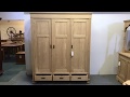 Large Triple Door Antique Pine Wardrobe - Pinefinders Old Pine Furniture Warehouse Large Triple Door Antique Pine Wardrobe - Pinefinders Old Pine Furniture Warehouse
