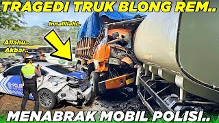 LIVE !!! Baru Saja Terjadi, Tragedi Truk Rem Blong Menabrak Mobil Polisi di Sitinjau Lauik Hari Ini