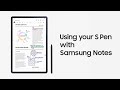 Galaxy Tab S7 | S7+: Using your S Pen with Samsung Notes | Samsung