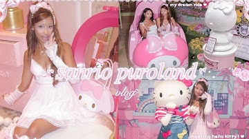 japan vlog ♡⊹ sanrio puroland: hello kitty theme park, rides, cute food, & more ୨୧