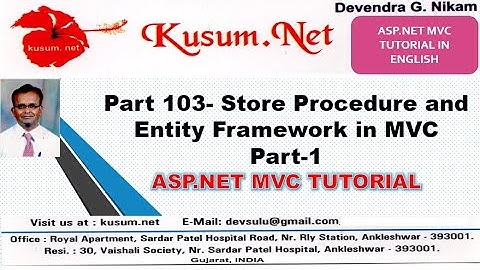 Part 103|| Store Procedure and Entity Framework in MVC Part-1 || ASP.NET MVC, WEB API || LEARN C#