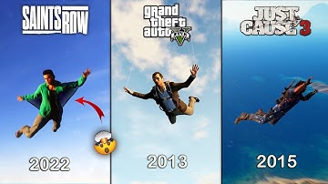 Jumping From Highest Point - Skydiving (Falling Animation) Comparisons Which One is Best? - 4K