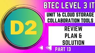Celebrity BTEC Level 3 IT - Unit 16 - Cloud - Part 13 - "D2" - REVIEW PLAN AND SOLUTION Profile
