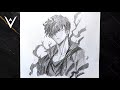 How to draw Sung Jinwoo Drawing 🔥Easy Anime Pencil Sketch Tutorial Shadow Monarch Art solo leveling