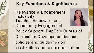 ED 301 - The Teacher and the School Curriculum           Unit III.  D. Curriculum Localization 